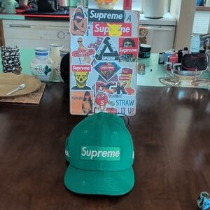 Supreme Millionaire Hat!Supreme Green Box Logo Baseball Cap